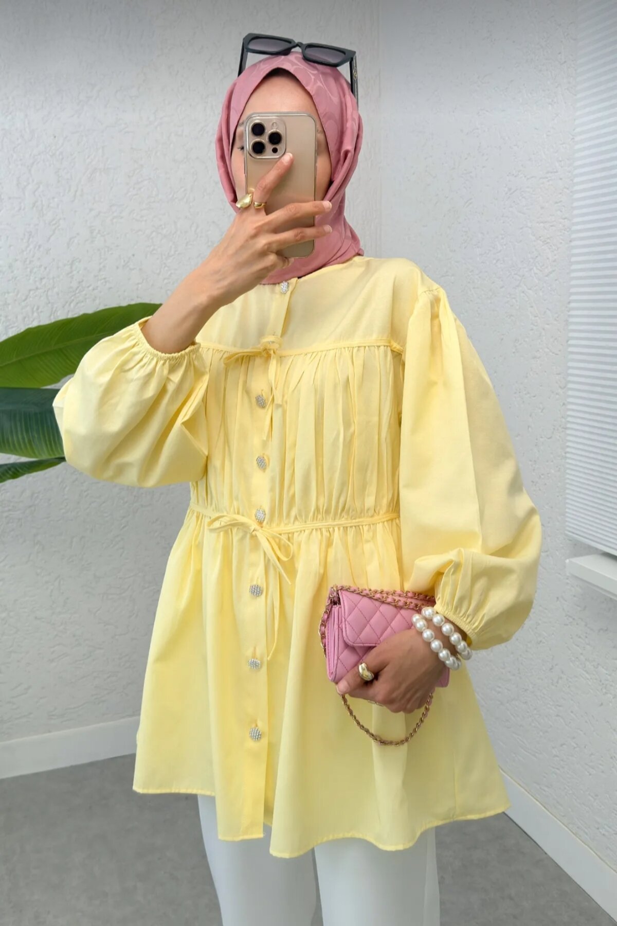Tunic Shirt - Yellow - Safgiyim44