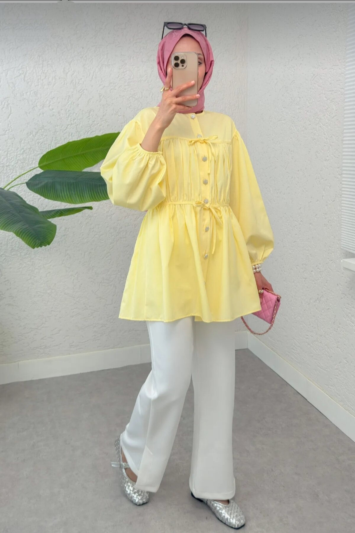 Tunic Shirt - Yellow - Safgiyim44