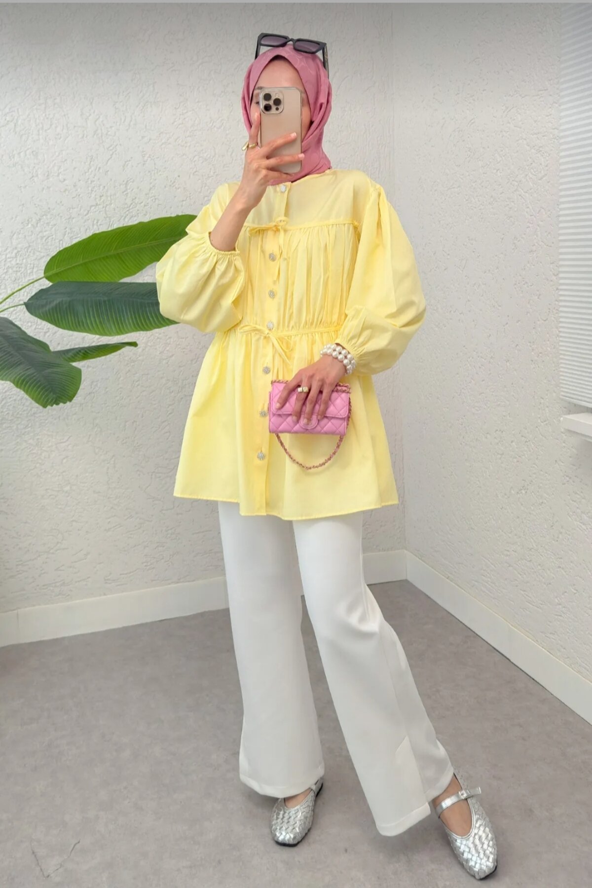 Tunic Shirt - Yellow - Safgiyim44