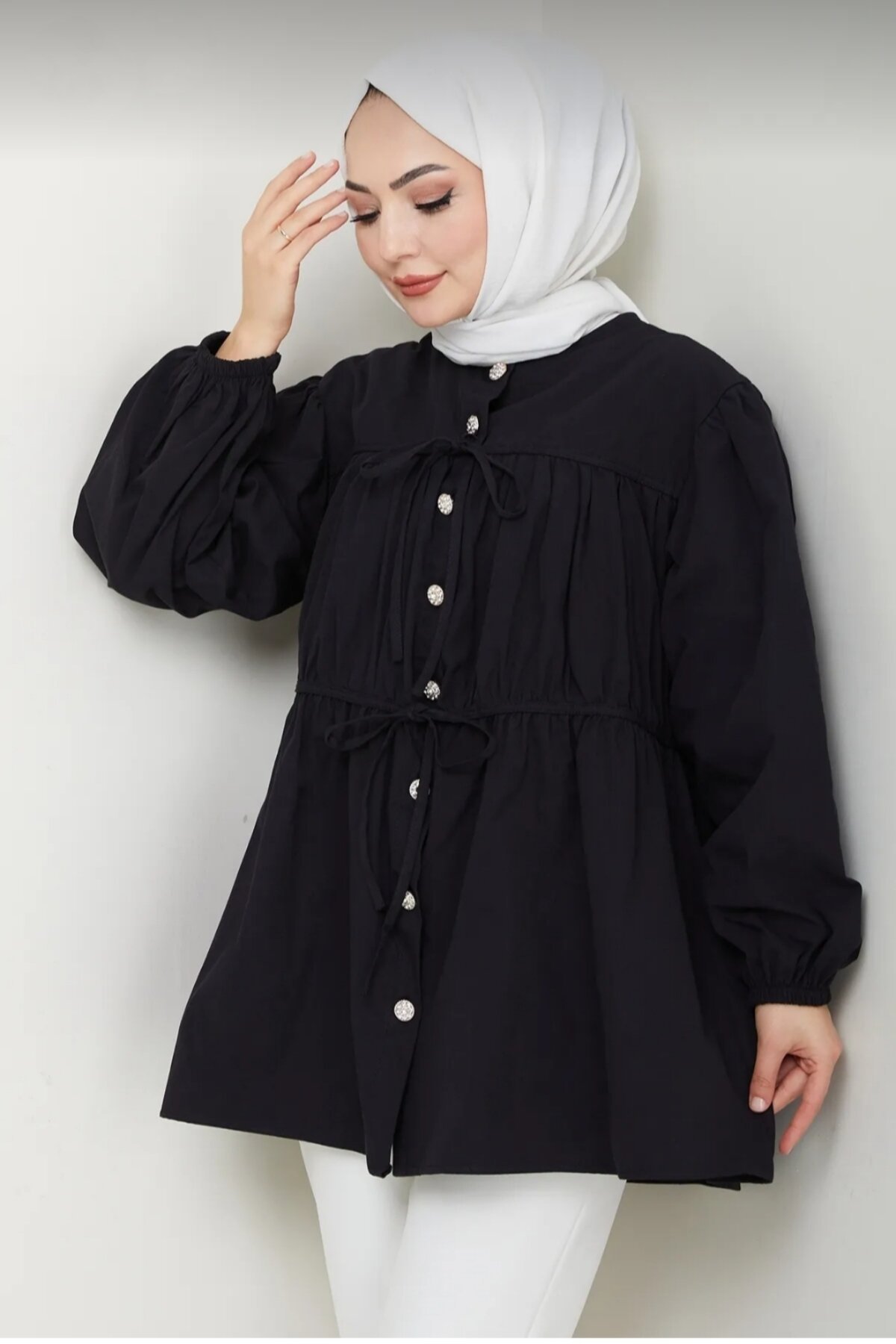 Tunic Shirt - Black - Safgiyim44