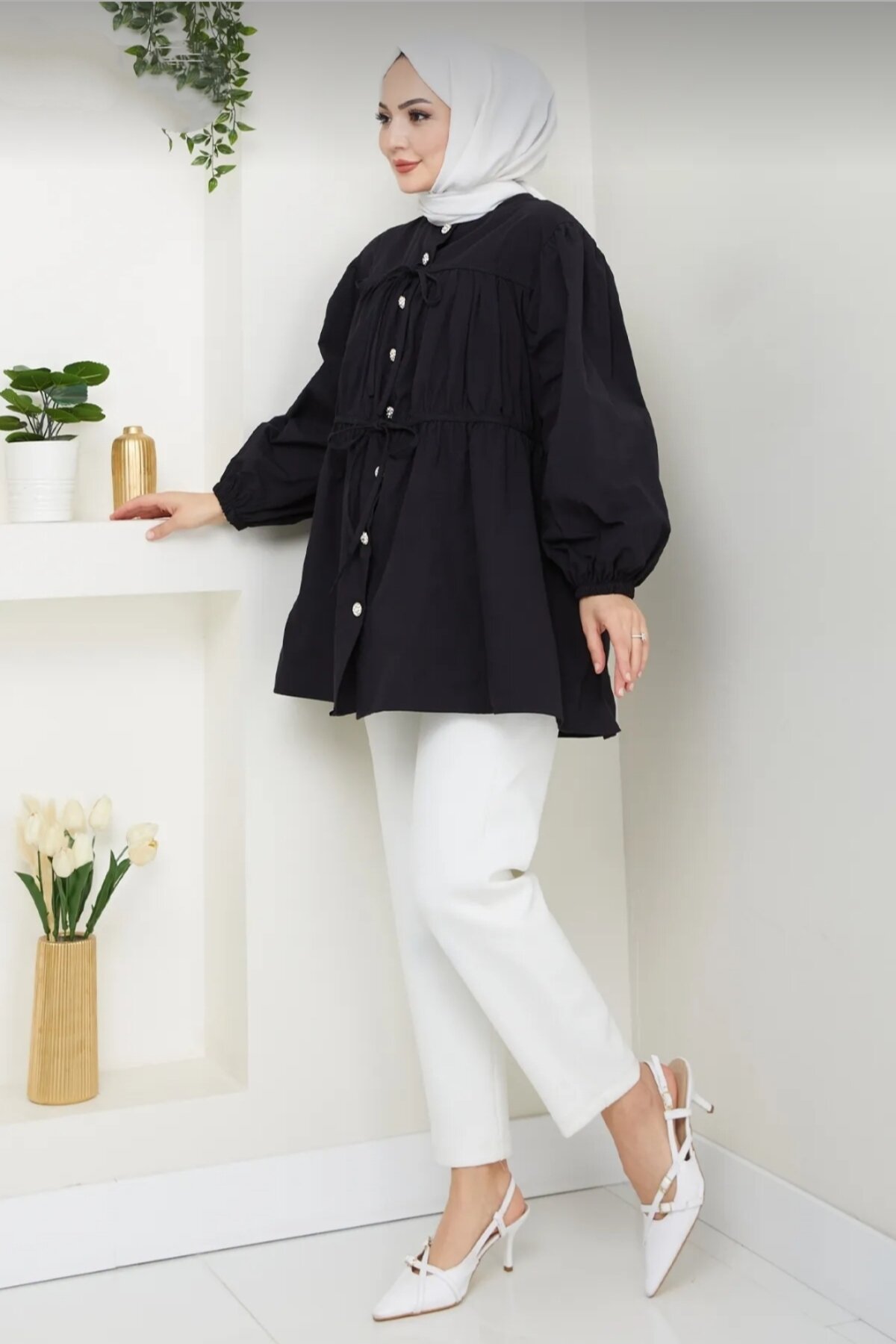 Tunic Shirt - Black - Safgiyim44