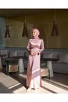 Pembe Saten Özel Gün Mezuniyet Abiye Elbise