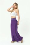 Mor İpek İtalyan Korsajlı Astarl ı Pantolon