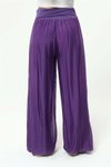 Mor İpek İtalyan Korsajlı Astarlı Pantolon