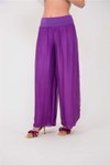 Mor İpek İtalyan Korsajlı Astarlı Pantolon