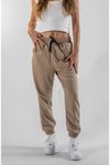 Bej Jogger Paça Lastikli Pantolon