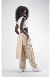 Bej Samuray Model Etekli Pantolon