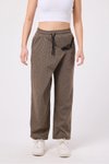 Bej Sokak Tarzı Baggy Kuşaklı Pantolon