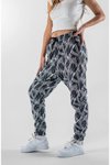 Gri Jakar Jogger Paçası Lastikli Pantolon