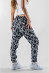 Gri Jakar Jogger Paçası Lastikli Pantolon
