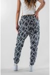 Gri Jakar Jogger Paçası Lastikli Pantolon