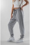 Gri Jogger Paça Lastikli Pantolon