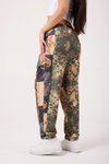 Haki Baskılı Sokak Tarzı Spor Baget Pantolon