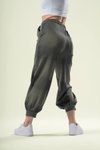 Haki Ekose Jogger Lastikli Pantolon