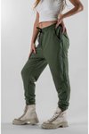 Haki Jogger Paçası Lastikli Pantolon