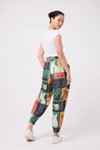 Renkli Sokak Tarzı Baskılı Spor Şalvar Bürümcük Pantolon