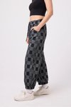 Siyah Baggy Sokak Tarzı Paçası Lastikli Pantolon