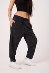 Siyah Baskılı Spor Baget Pantolon