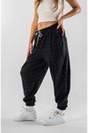 Siyah Jakar Jogger Ön Ve Arka Tek Pileli Pantolon