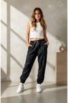 Siyah Jakar Jogger Ön ve Arka Tek Pileli Pantolon