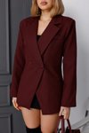 Bordo Salaş Business Vatkalı Ceket