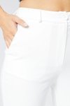 Ekru Klasik Dar Paça Bilek Boy Havuç Pantolon
