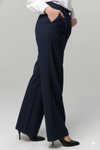 Lacivert Geniş Paça Palazzo Klasik Kumaş Cepli Pantolon