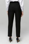 Siyah Yüksek Bel Dar Paça Bilek Boy Cep Detaylı Kumaş Pantolon