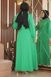 Yeşil Taş Püsküllü Elbise