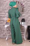 Zümrüt İnci Detaylı Elbise Tulum