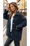 Siyah Oversize Kot Ceket