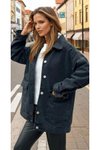 Siyah Oversize Kot Ceket