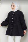 Siyah Tunik Gömlek