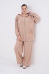 Bej Oversize Modal İkili Takım