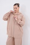 Bej Oversize Modal İkili Takım