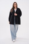 Siyah Oversize Modal Fermuarlı Sweat Tunik