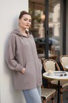 Vizon Oversize Fermuarlı Modal Sweat Ceket