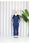 Lacivert Krem İkili Spor Tesettür Takım