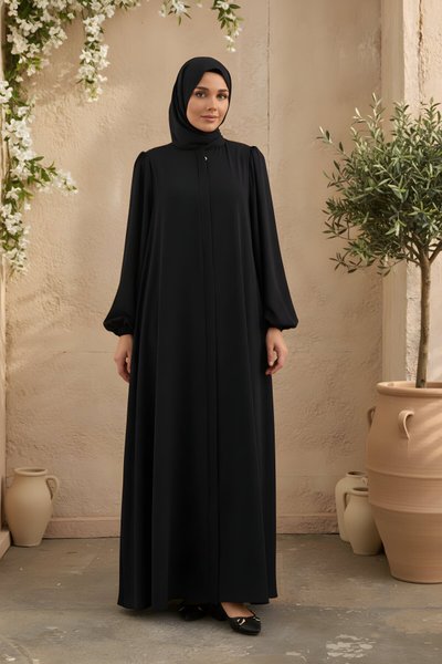 Lacivert Mevlana Balon Kollu Ferace