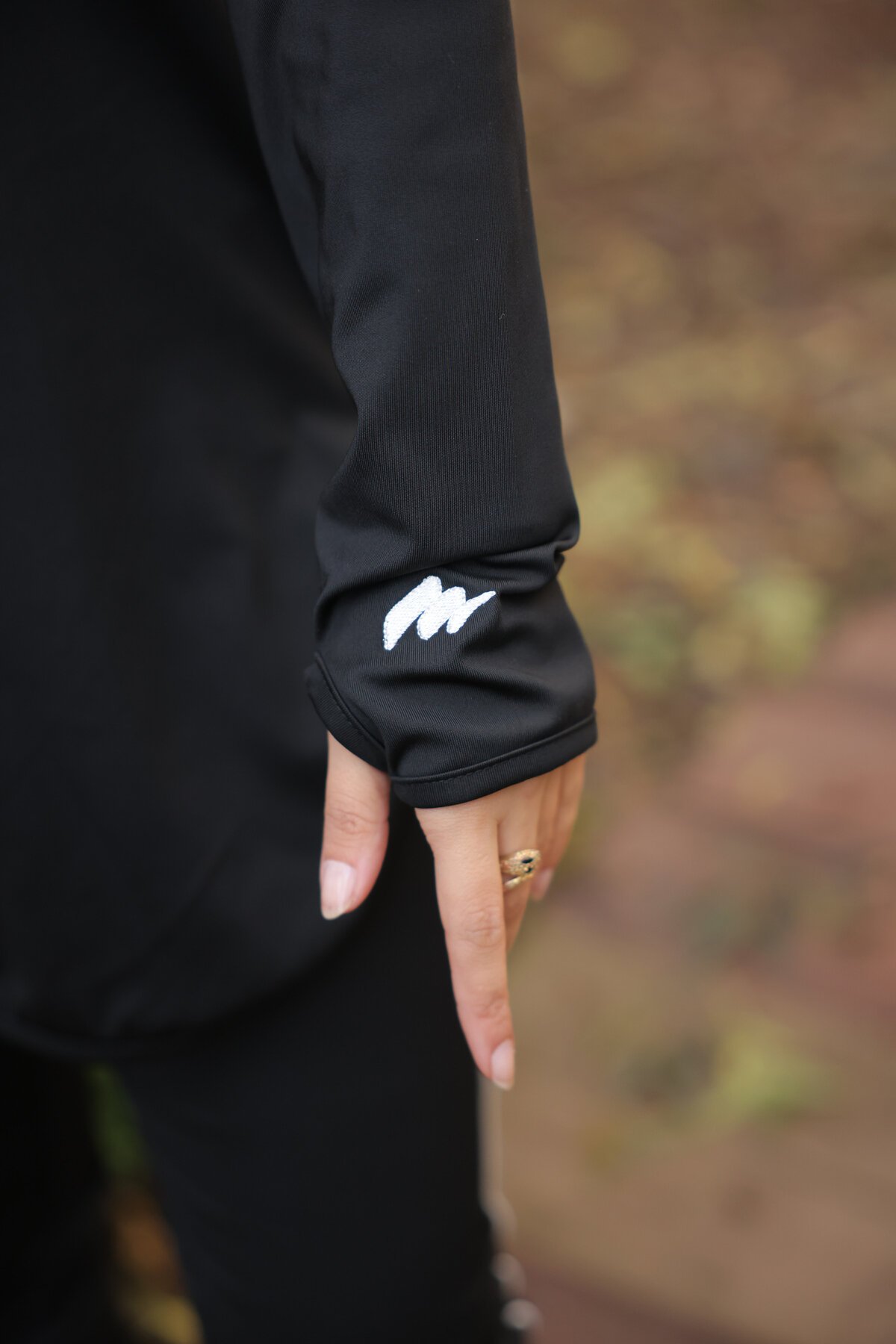 Jogger Scuba Fabric Half-Placket Zippered Tracksuit - Black - Wovi Moda