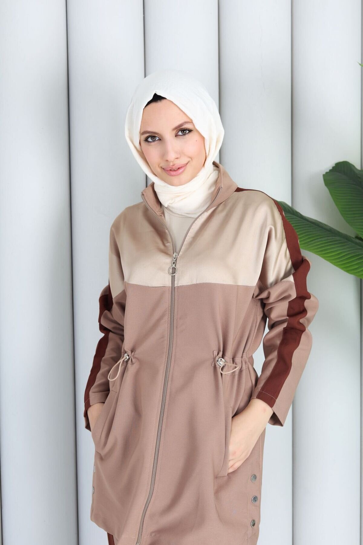 Comfortable Elegant Modest Sports Set - Brown - ZARERA