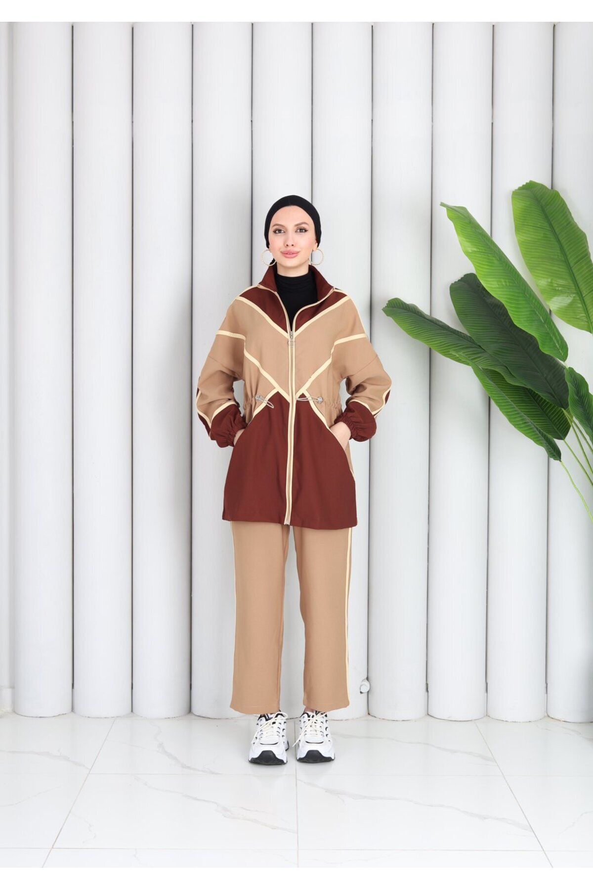 Stylish Comfortable Sporty Two-Piece Set - Cream - ZARERA