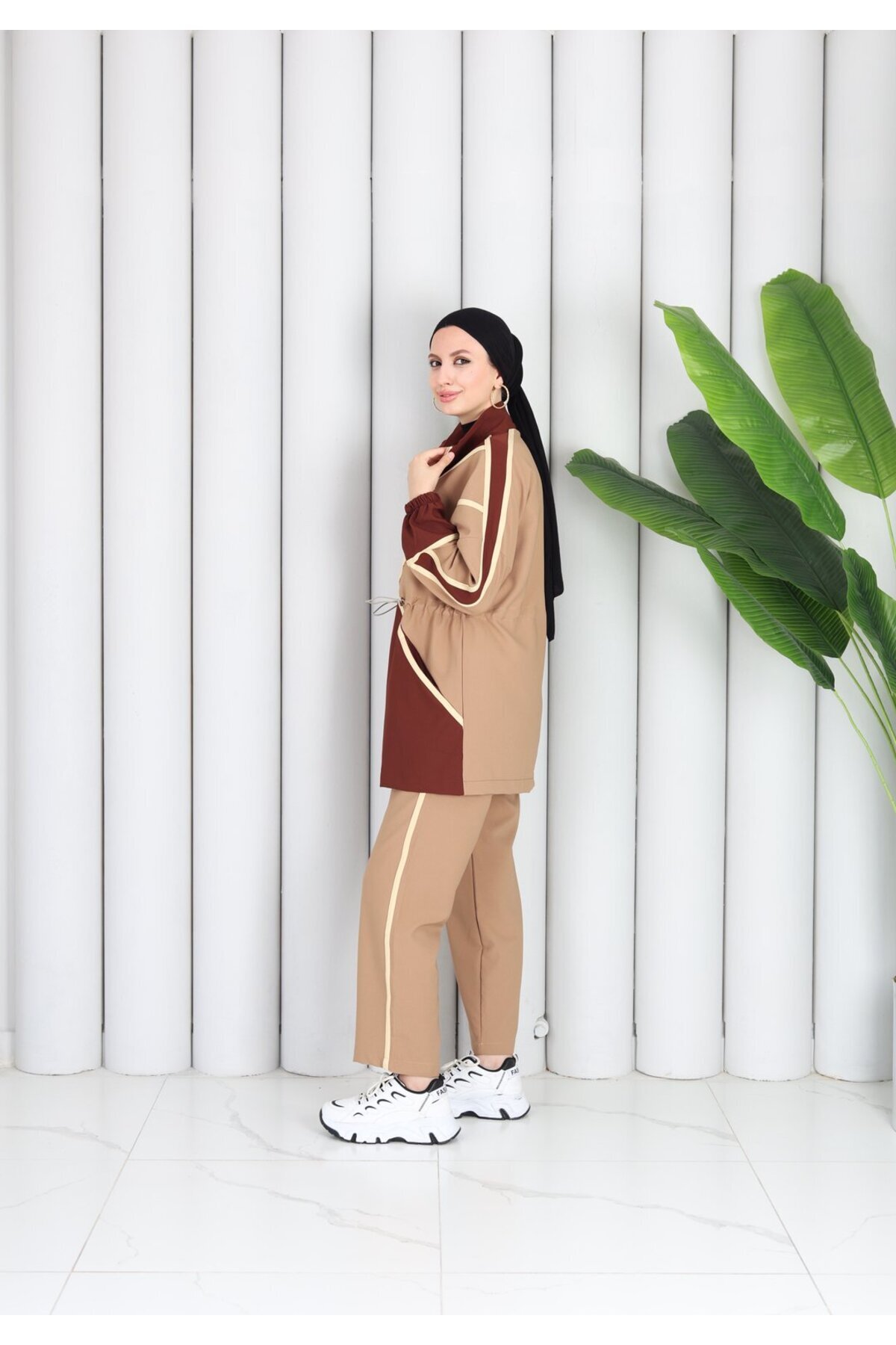 Stylish Comfortable Sporty Two-Piece Set - Cream - ZARERA