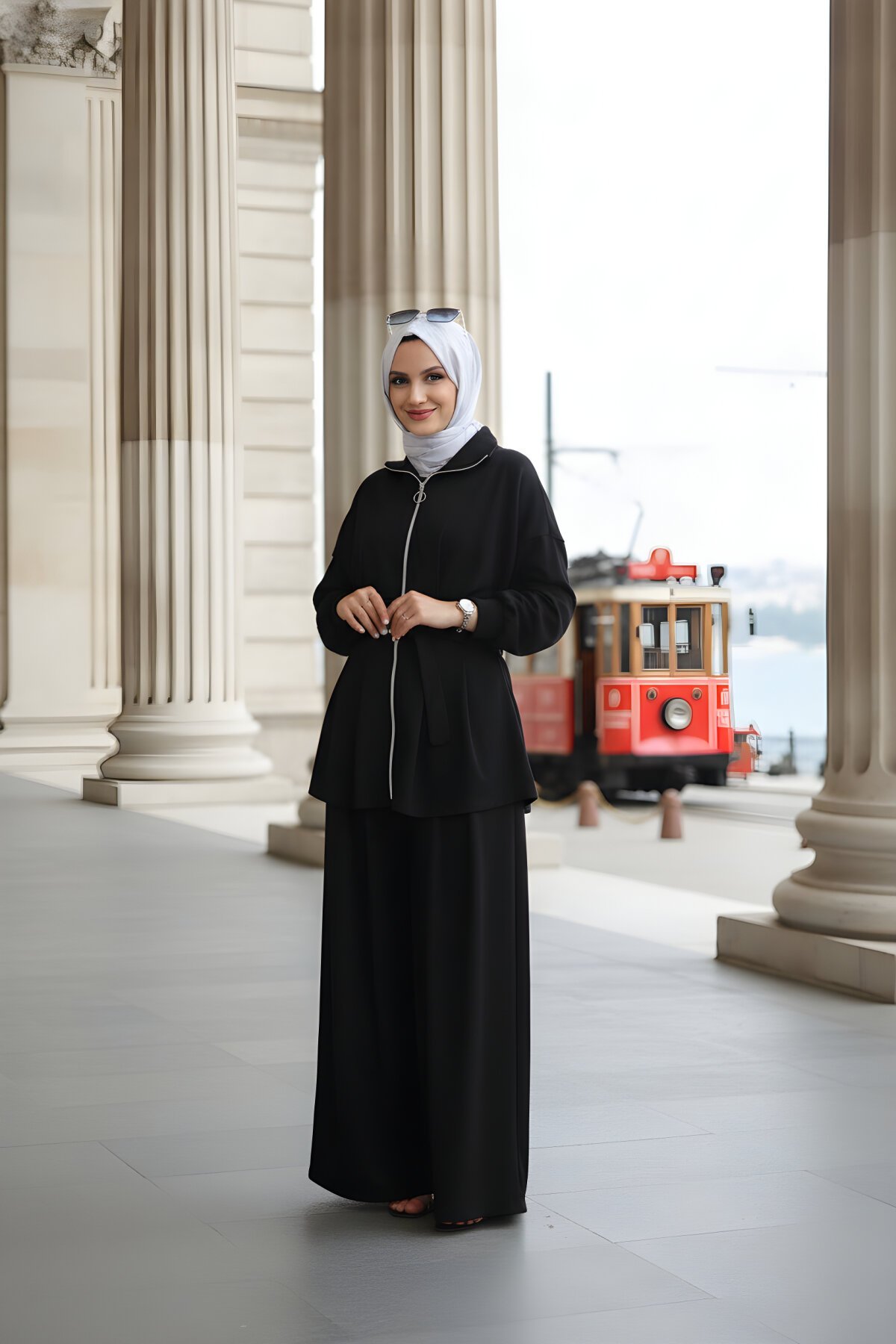 Siyah Rahat İkili Tesettür Takım - ZARERA