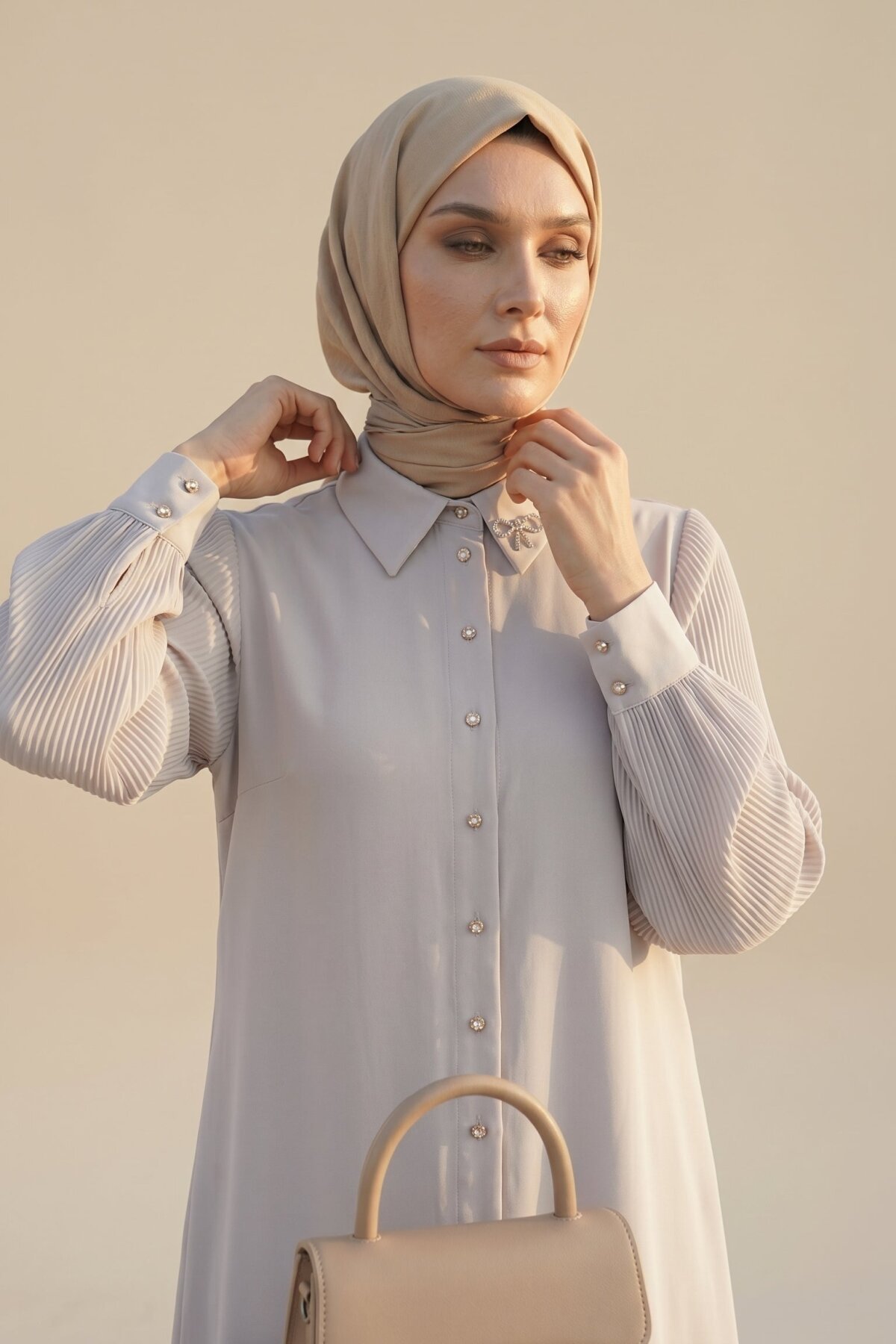 Taş Plise İkili Takım - Beyza