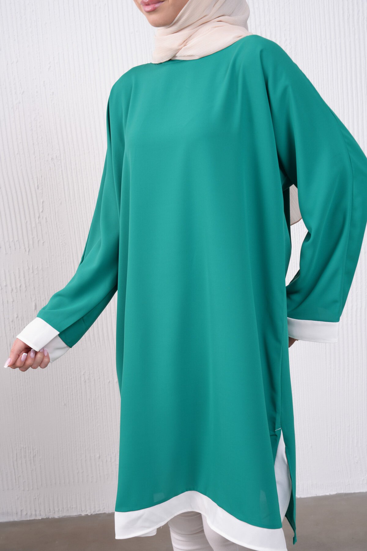Yeşil Garnili Salaş Tunik - Filizzade