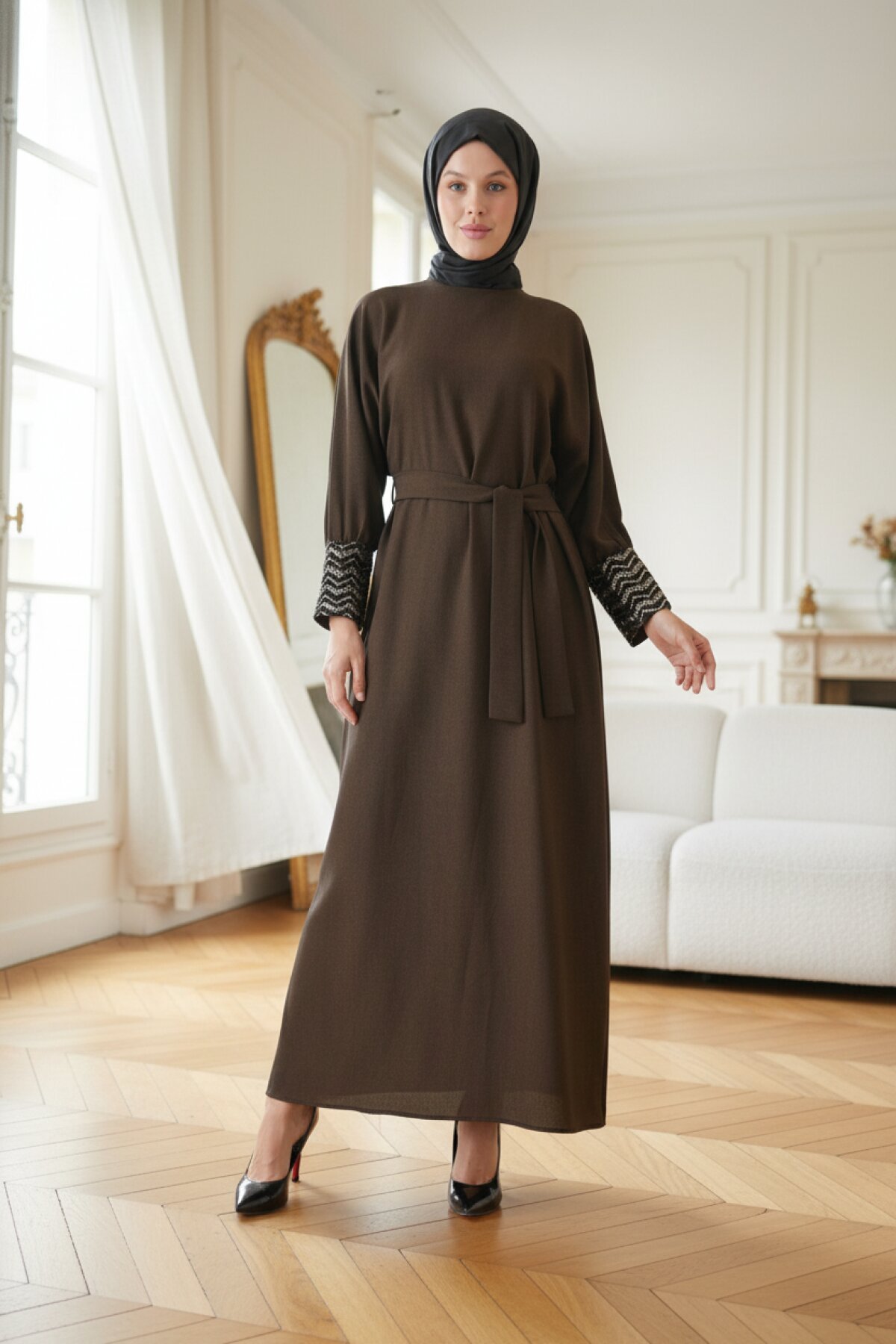 Accessory Cuff Dress - Mustard - Fzd Filizzade