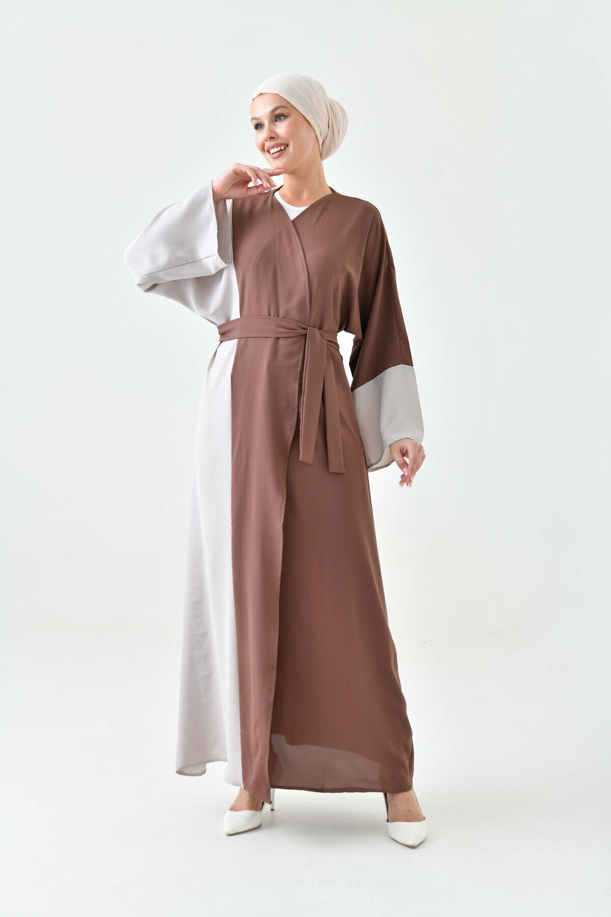 Relaxed-Fit Abaya - Brown - Fzd Filizzade
