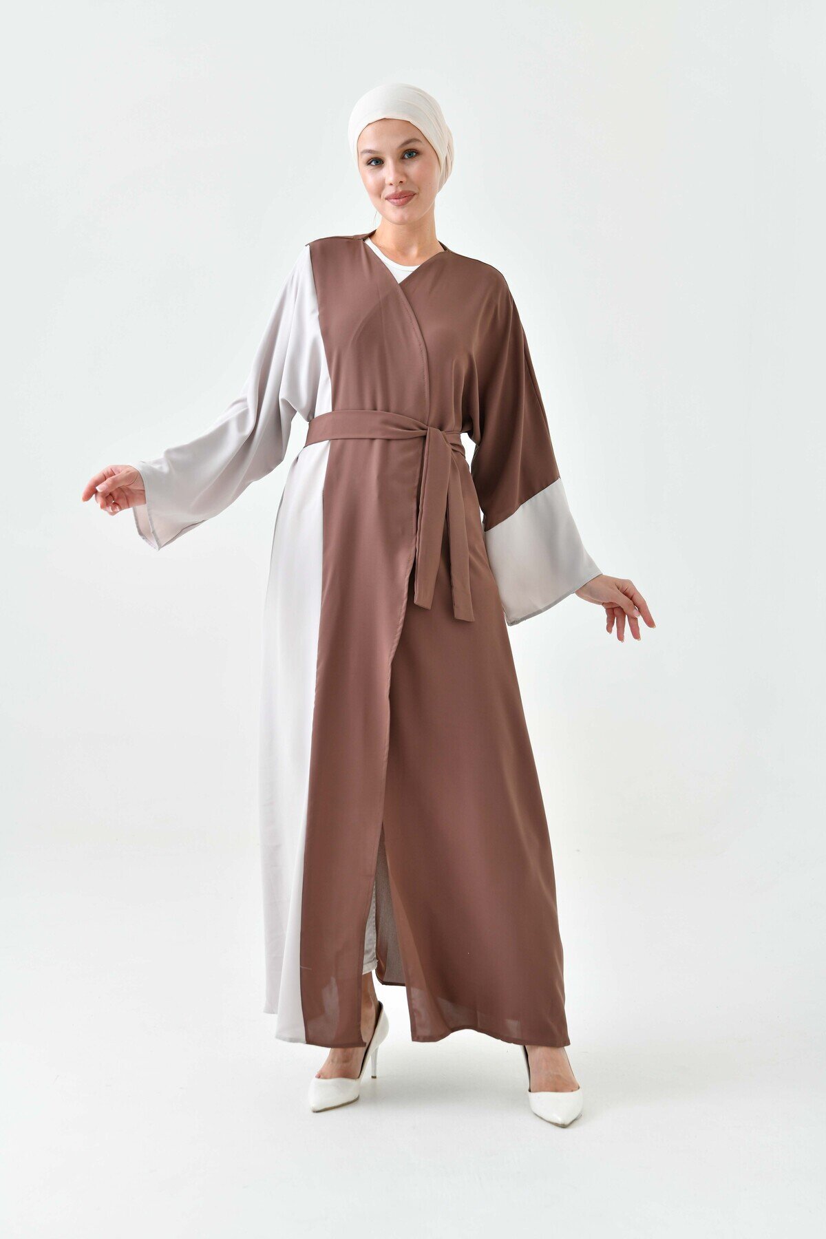 Relaxed-Fit Abaya - Brown - Fzd Filizzade