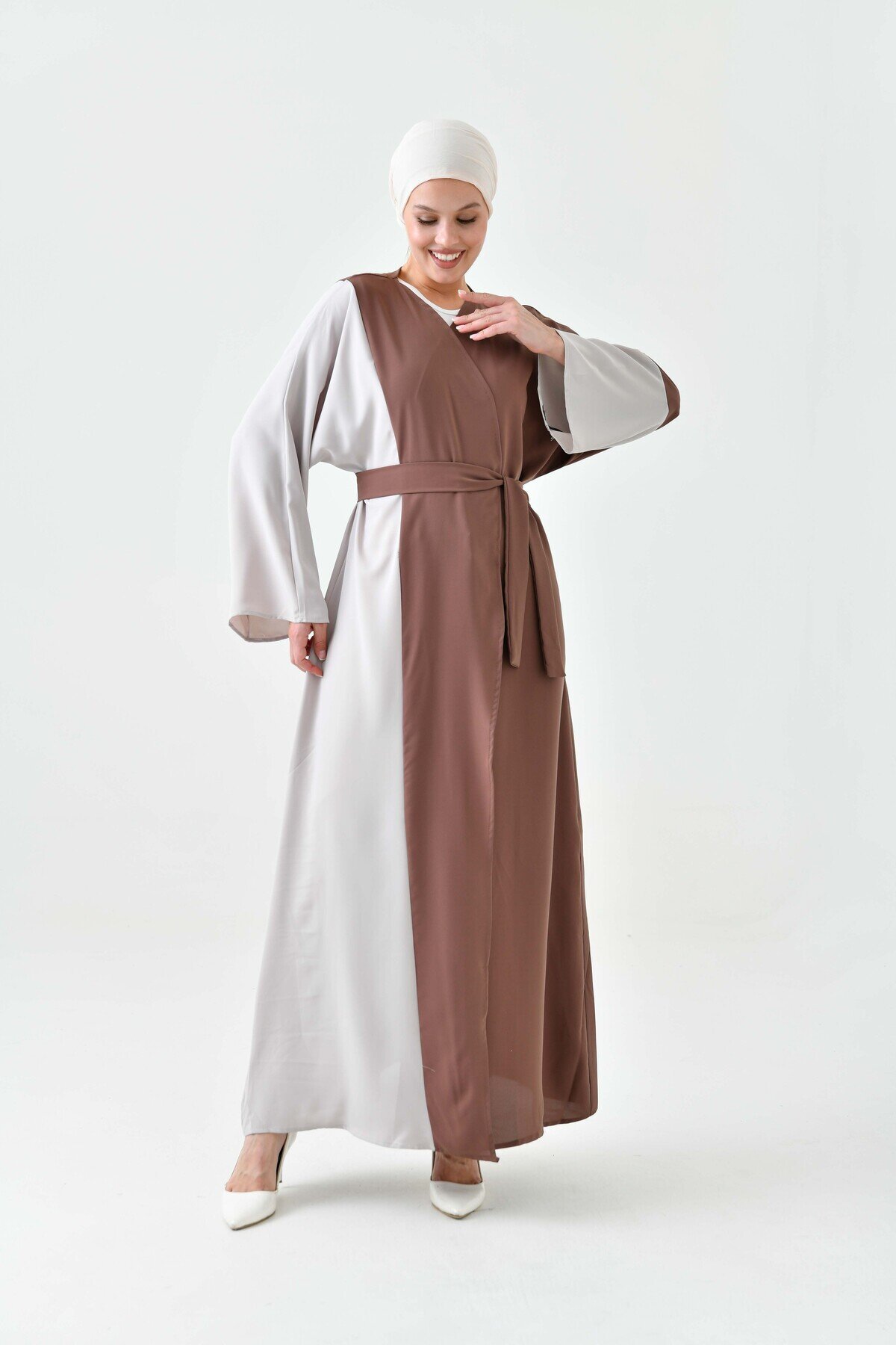 Relaxed-Fit Abaya - Brown - Fzd Filizzade